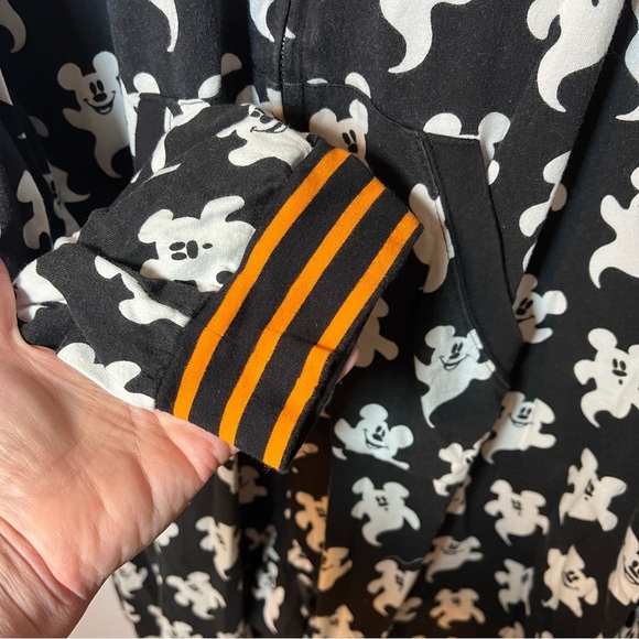 Disney Mickey Mouse Ghost Halloween Bodysuit Pajama Adult Hoodie One Piece XL - Picture 6 of 8